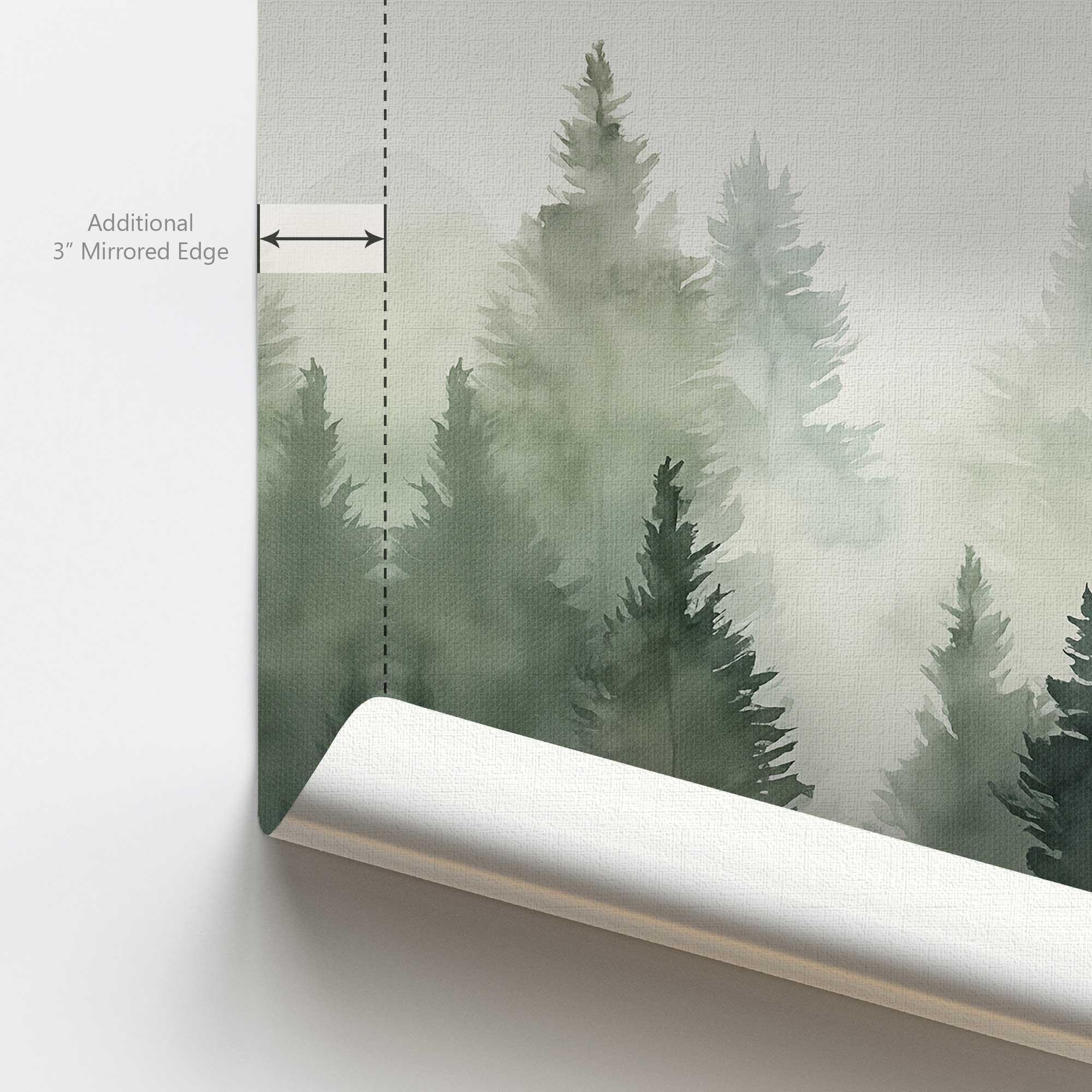 Green Haze Woodland III Canvas Wall Art Print - Nature Inspired Home Decor for Living Room, Bedroom & Office