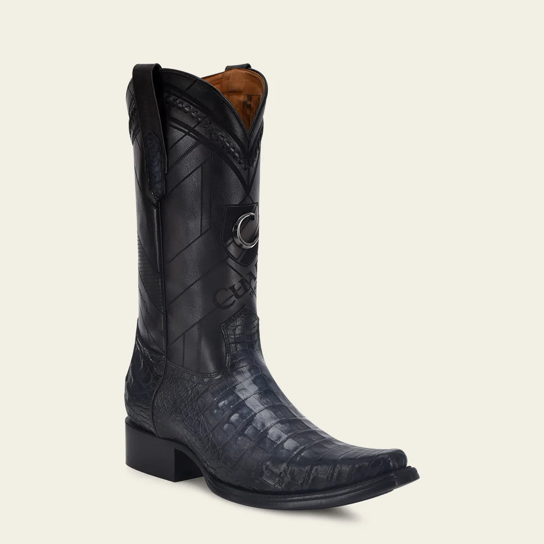 Men's Cuadra Blue Dress Cowboy Caiman Leather Boots - Western Style Rodeo & Party Footwear for Country Dance, Weddings & Night Out