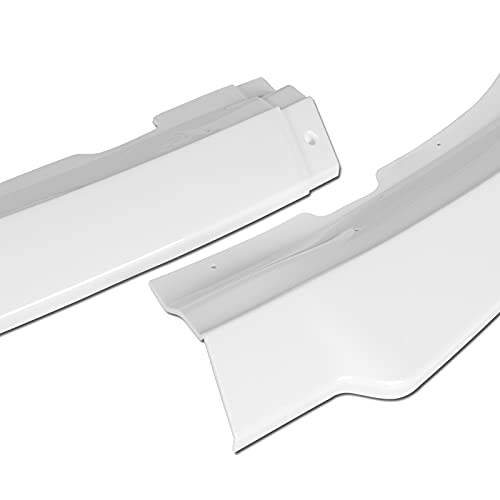 HYPERSPEED 3PCS Front Bumper Spoiler Lip - STP Style ABS Body Kit for 2011-2014 Dodge Charger | Painted White Car Exterior Accessories | Splitter Trim Protection | Enhances Aerodynamics & Sporty Look for Street Racing & Car Shows