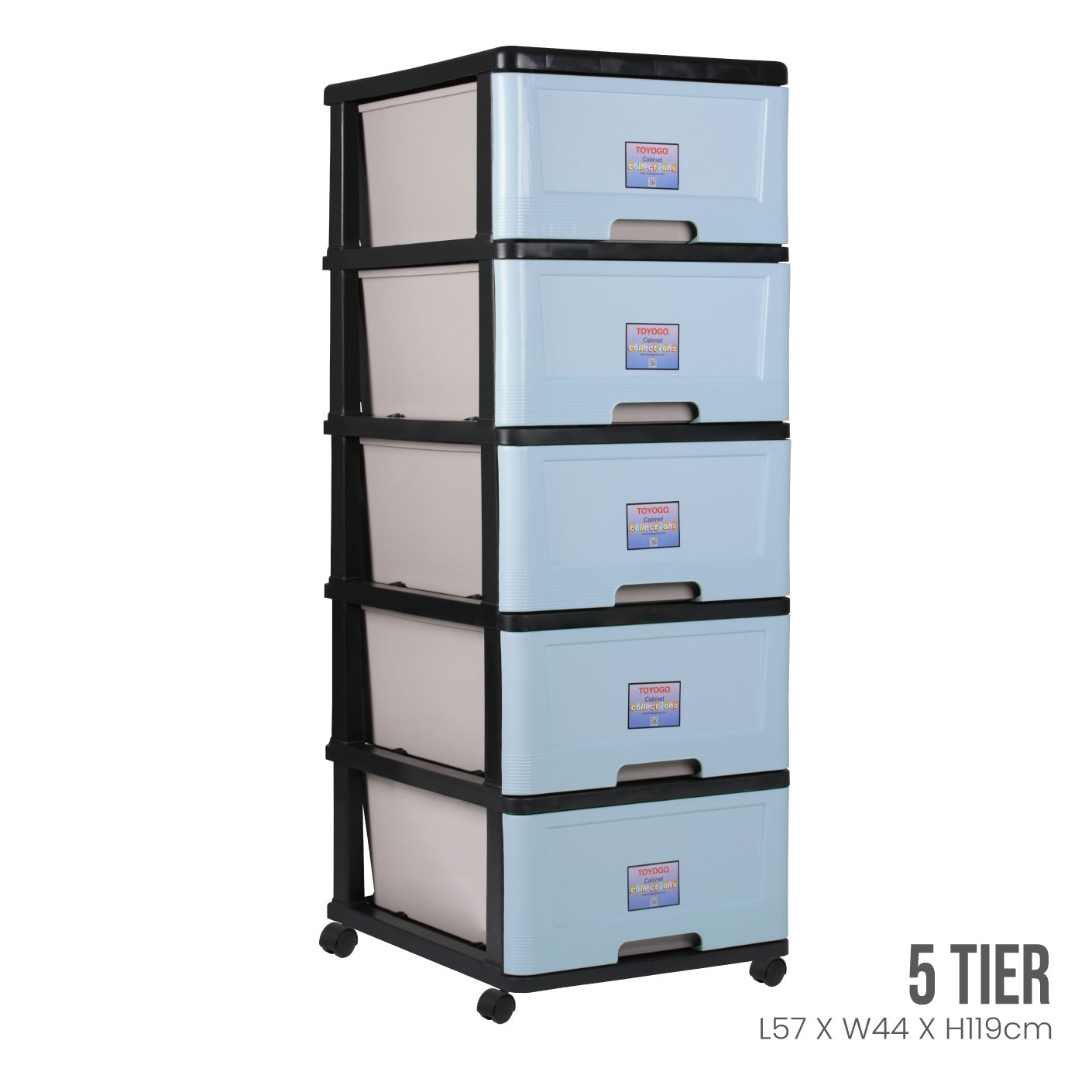 BLACK FRAME BABY BLUE DRAWER (904-5BF-BBB)