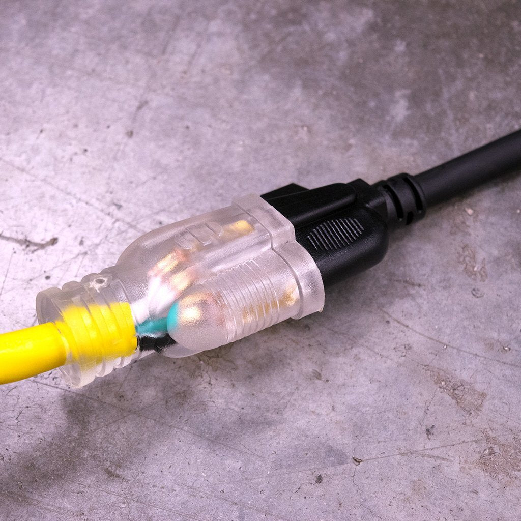 50ft 10 Gauge Heavy Duty Single Outlet Extension Cord - Perfect for Workshops, Construction Sites & Outdoor Power Tools (3000W Capacity)