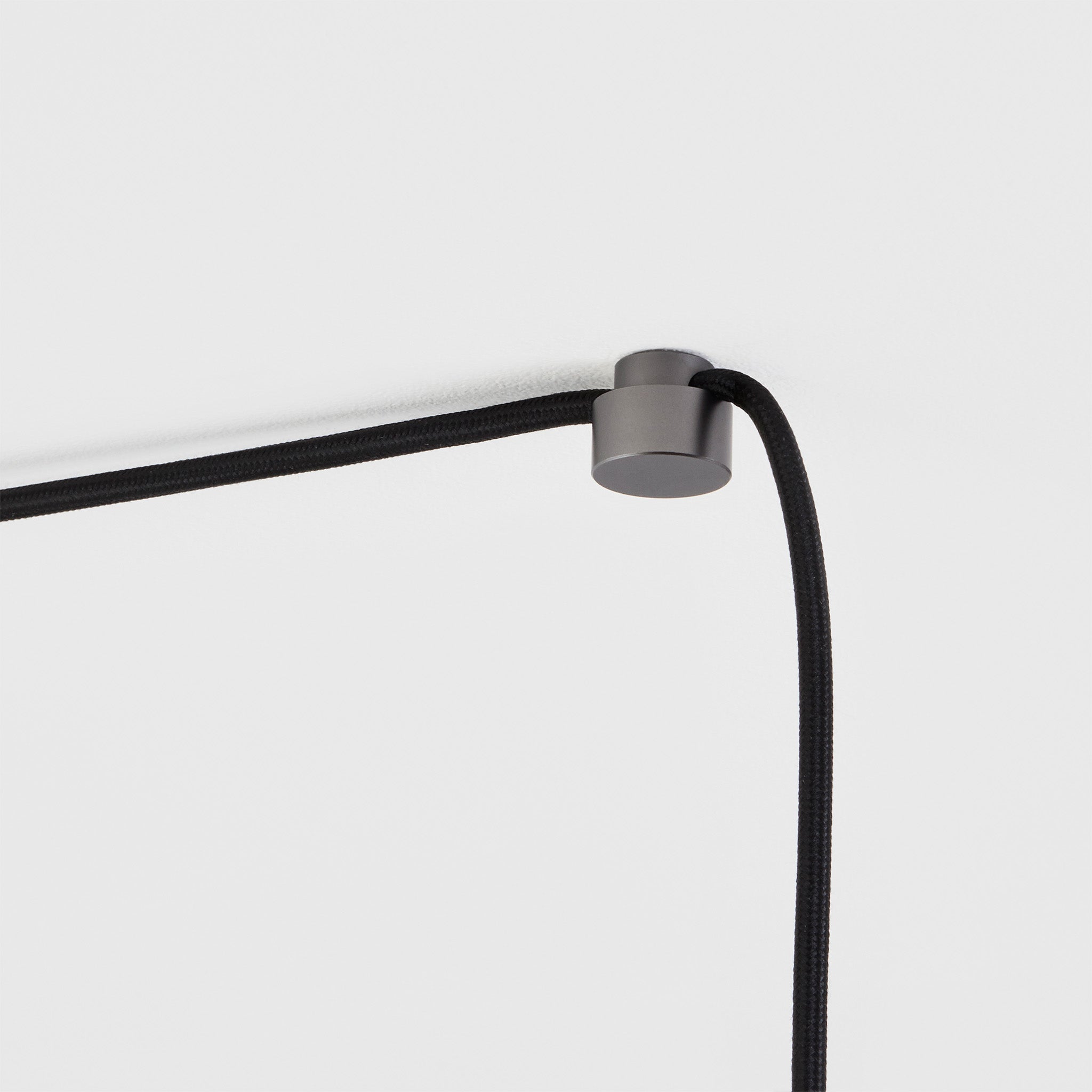 Oblo Plug In Pendant Light - Modern Graphite Finish Hanging Lamp for Living Room, Bedroom & Dining Room Lighting Decor
