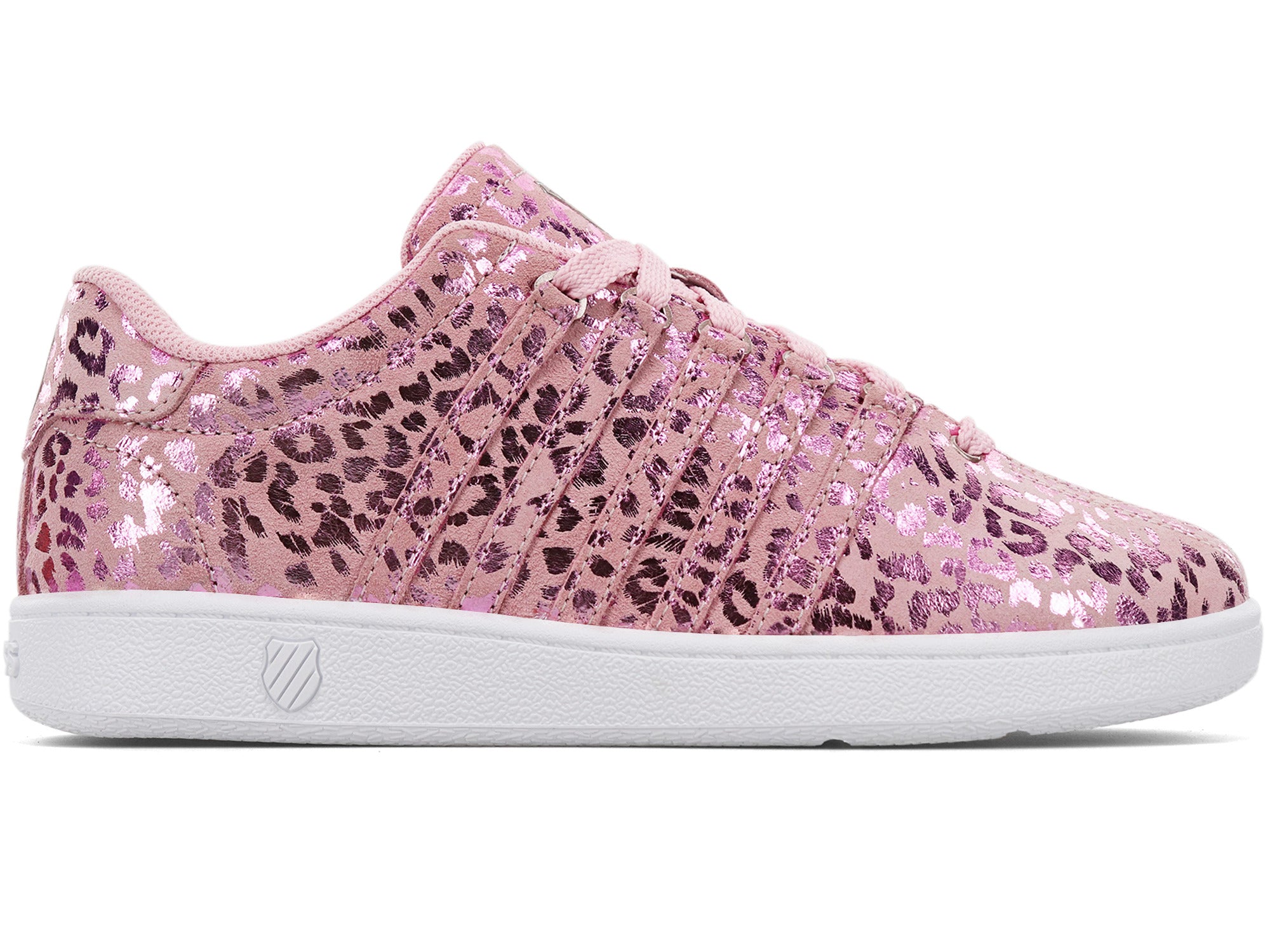 Classic VN Sneakers for Women - Pink Cheetah Print, Rose Gold & White Color Block Design | Comfortable Casual Shoes for Walking, Running, Gym & Streetwear Fashion