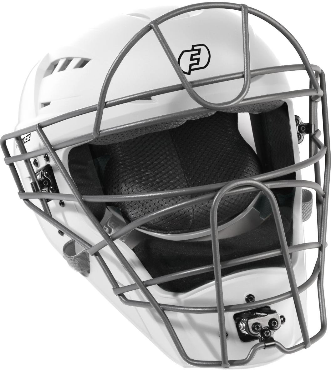 FORCE3 XS3® PRO Catchers Helmet - NOCSAE Certified Matte Baseball Helmet for Youth & Adult Players - Perfect for Baseball, Softball & Training Sessions