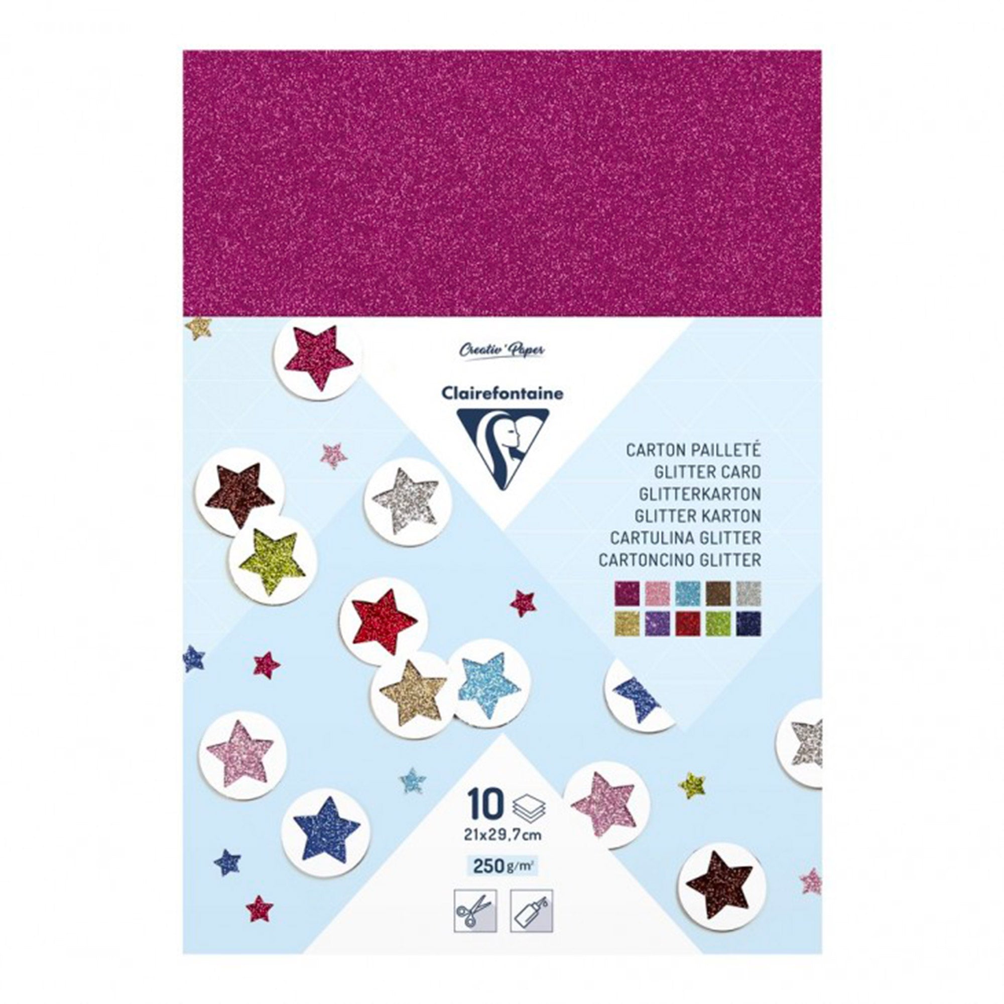 10 Pack Glitter Greeting Cards - Assorted Colors for Birthday, Thank You, Wedding & Special Occasions | Bulk Party Invitations & Stationery Supplies