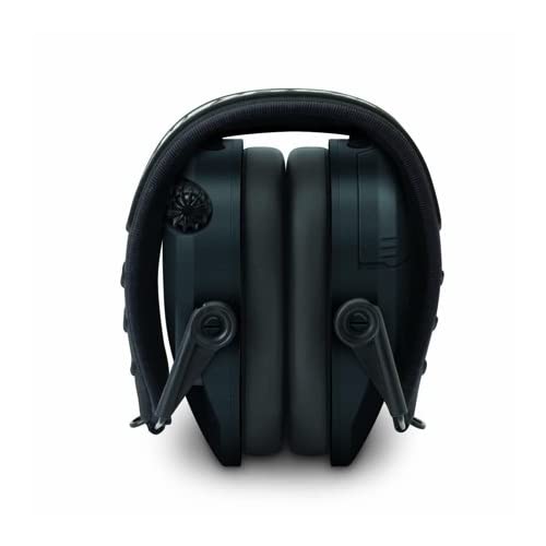 Walker's Razor Slim Electronic Shooting Earmuffs - Noise Cancelling Hearing Protection with Walkie Talkie & Safety Glasses Bundle for Hunting, Range Shooting & Outdoor Activities