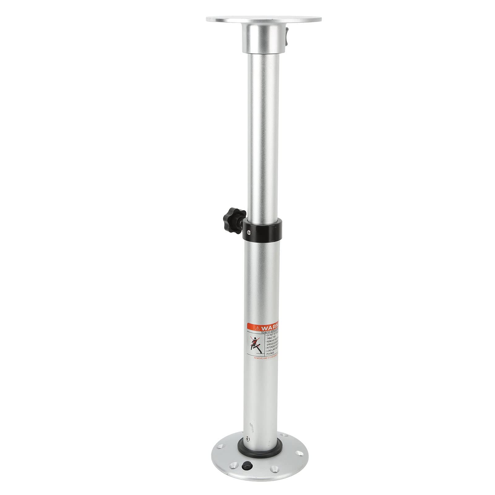 Adjustable RV Table Leg - Aluminum Alloy Height Adjustable Table Base (490MM-745MM) for Camping, Folding Pedestal Mount Stand with Sturdy Foot - Perfect for RV, Camper, and Home Office Use
