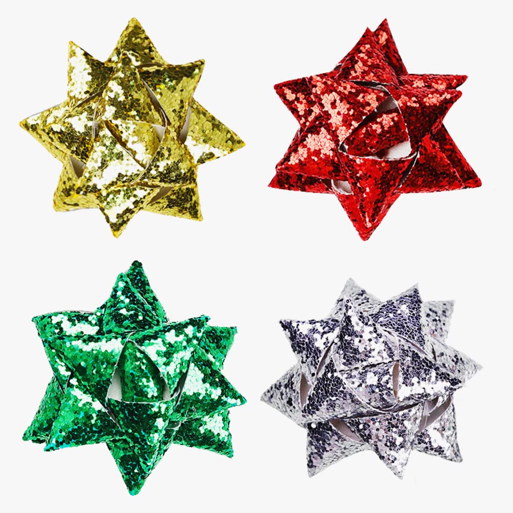 4 Pcs Christmas Bow Hair Clips for Girls & Women - Glitter Sequins Alligator Hairpins for Holiday Parties, Gifts & Festive Hair Accessories (Multicolor) - Perfect for Christmas Celebrations, School Events & Birthday Parties