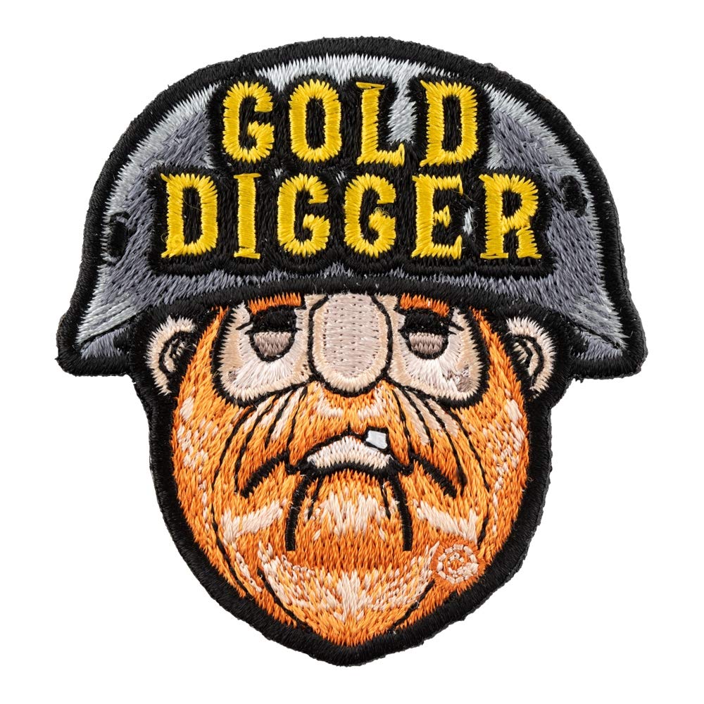 Gold Digger Red Beard Miner Iron On Patch - Vintage Souvenir for Hats, Jackets & Backpacks - Perfect for Costumes, DIY Crafts & Gifts