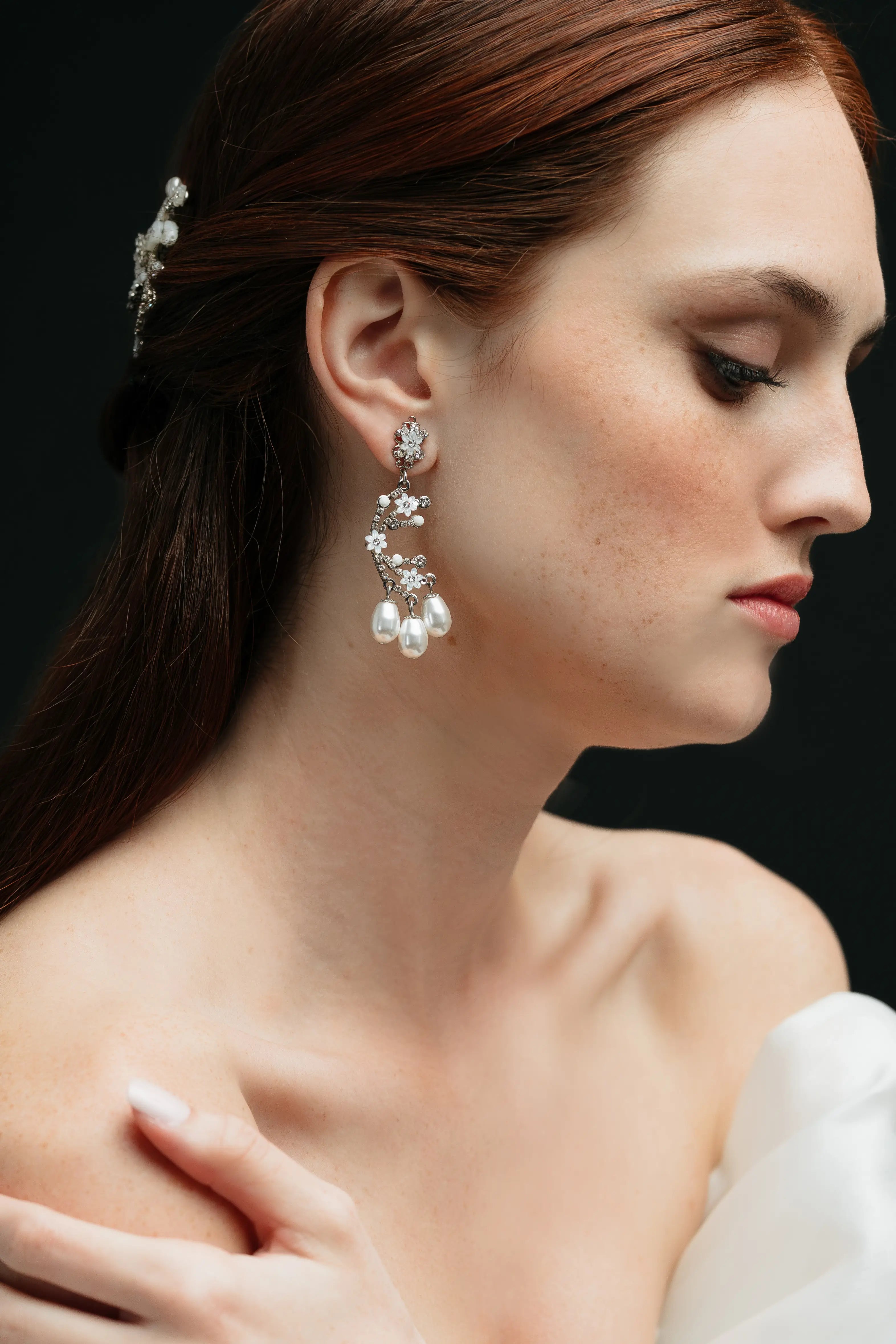 Elegant Noble Earrings for Women - 925 Sterling Silver Dainty Stud Earrings | Perfect for Weddings, Parties & Everyday Wear