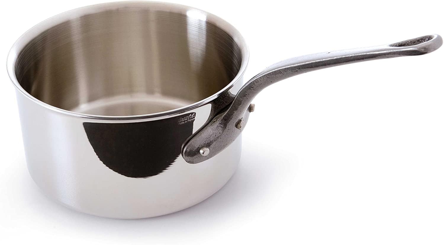 Premium Mauviel M'Cook 16cm Copper Saucepan with Cast Iron Lid & Handle - Perfect for Gourmet Cooking, Sauces & Stews in Professional & Home Kitchens