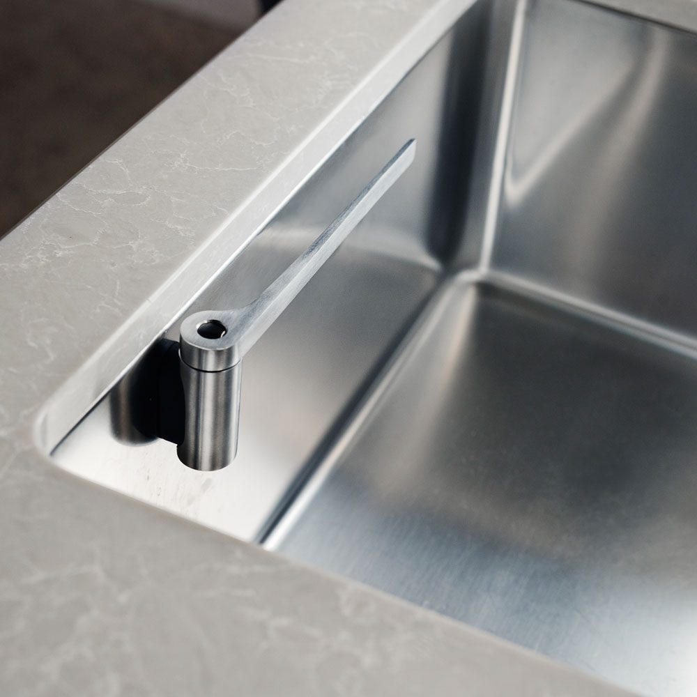 MAGISSO Stainless Steel Magnetic Sink Organizer - Straight Cloth Holder for Kitchen & Bathroom | Space-Saving Sink Caddy for Sponges, Brushes & Cleaning Supplies