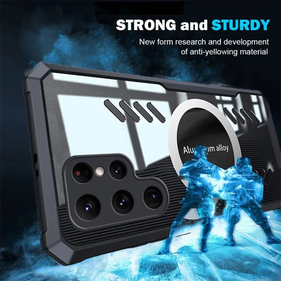 Samsung Galaxy S25 Ultra Thin Cooling Case - Premium Heat Dissipation Phone Cover for Gaming & Long Usage | Perfect for Travel, Work & Outdoor Activities