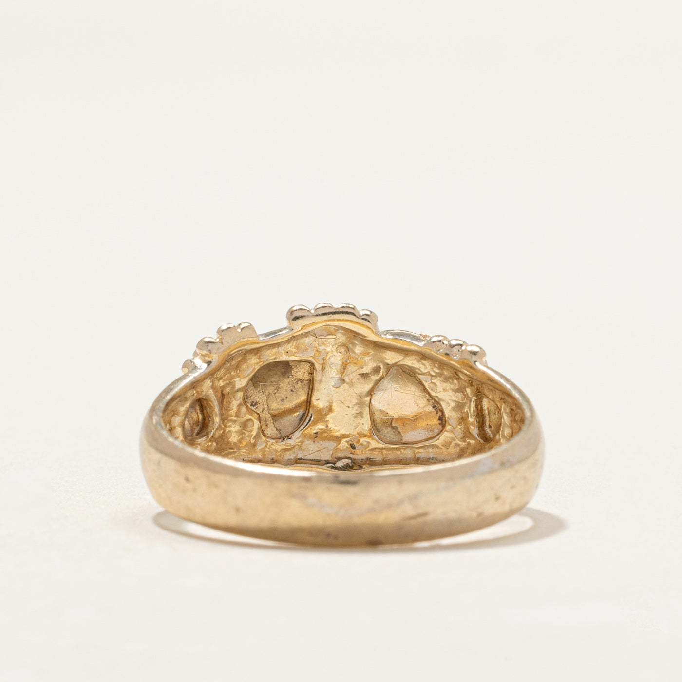 10K Two Tone Gold Leafy Design Ring for Women - Size 8.5 | Elegant Nature-Inspired Jewelry for Everyday Wear & Special Occasions