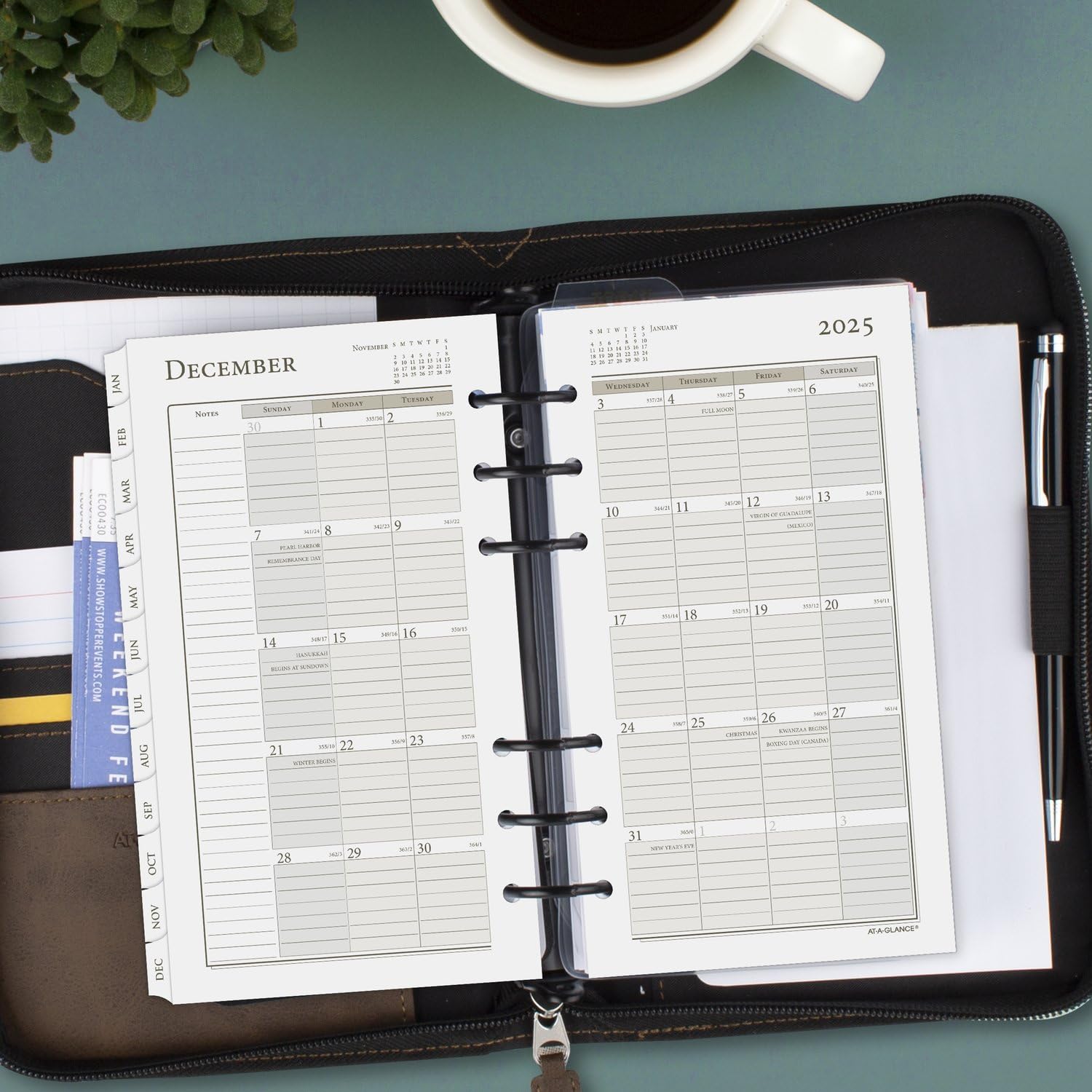 AT-A-GLANCE 2025 Weekly & Monthly Planner Refill - 3.75