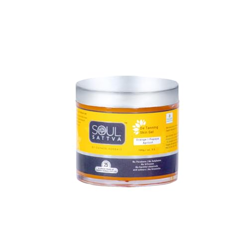 Soul Sattva De-Tan Gel (100g) - Brightening & Exfoliating Face Cleanser for Glowing Skin | Perfect for Sun Tan Removal & Evening Skin Tone | Use After Sun Exposure or Daily Skincare Routine