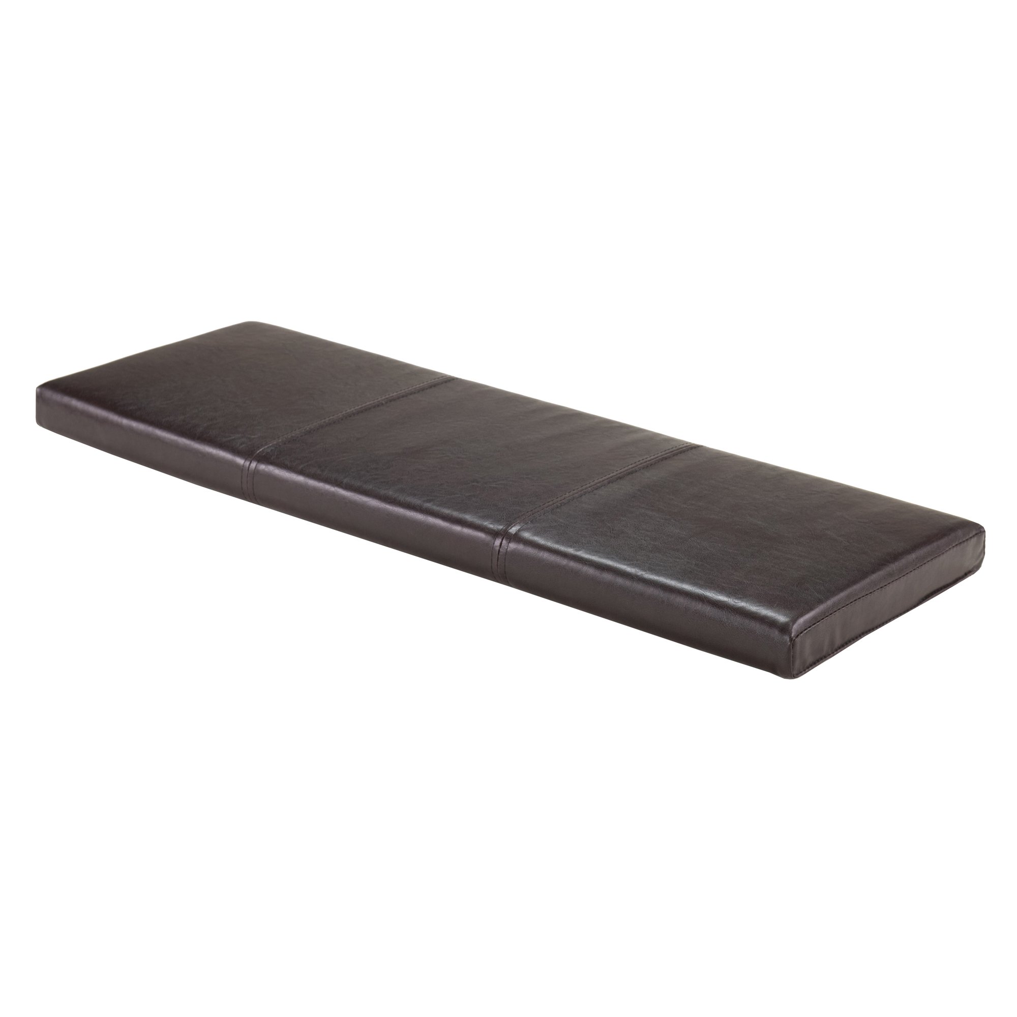 Winsome Adriana Bench with Seat Cushion - Solid Walnut Wood Entryway Bench for Hallway, Bedroom, or Living Room
