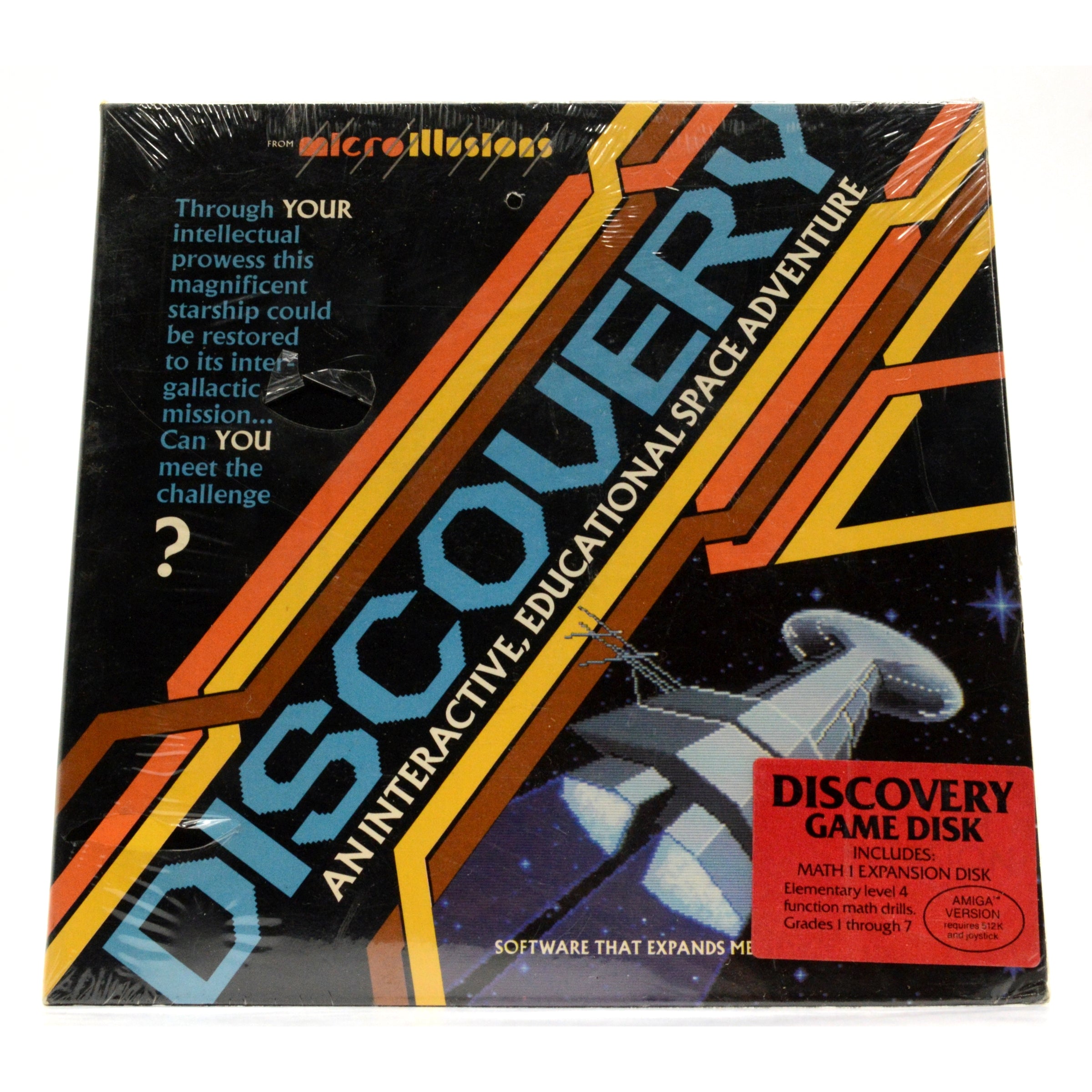 New AMIGA 512K DISCOVERY Sealed Educational Computer Game - Space Adventure Retro Gaming for Collectors & Vintage Computer Enthusiasts - Perfect for STEM Learning & Classic Gaming Experience