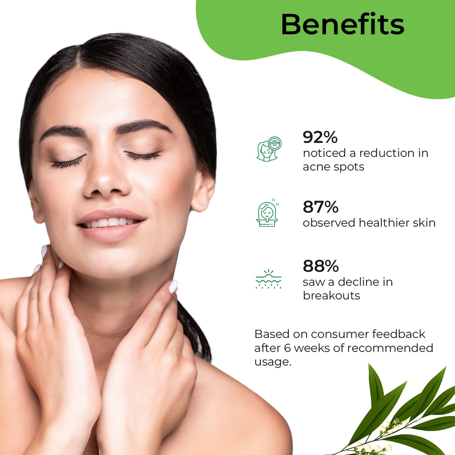 Pilgrim Tea Tree Anti-Acne Kit with Foaming Face Wash & Blemish Serum - 1% Salicylic Acid & 10% Niacinamide for Acne-Prone Skin - Men & Women - Daily Skincare Routine for Clear Complexion