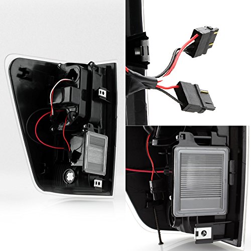AKKON LED Headlights and Tail Lights for 2004-2015 Toyota Tacoma - Black Projector Headlights with DRL, Parking Lights & LED Tube Running Signal - Perfect for Off-Roading, Night Driving and Custom Truck Upgrades
