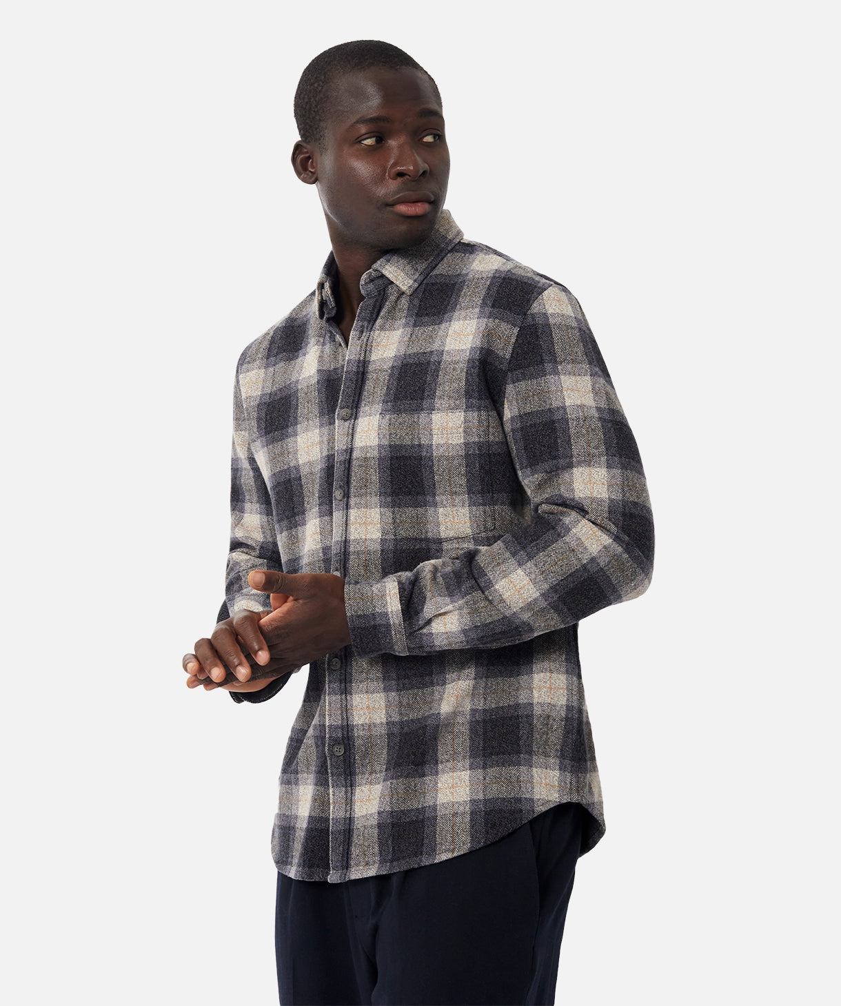 The Woodstock Long Sleeve Shirt for Men - Navy Multi Color Plaid Flannel Shirt | Casual Wear, Outdoor Activities & Layering