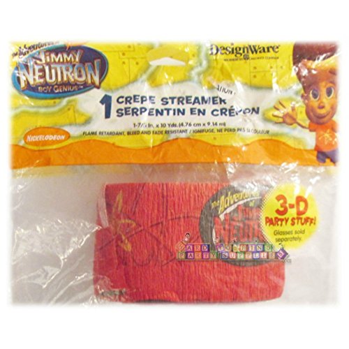Jimmy Neutron Crepe Paper Streamer - 30 Feet Colorful Party Decorations for Birthday, Baby Shower & School Events
