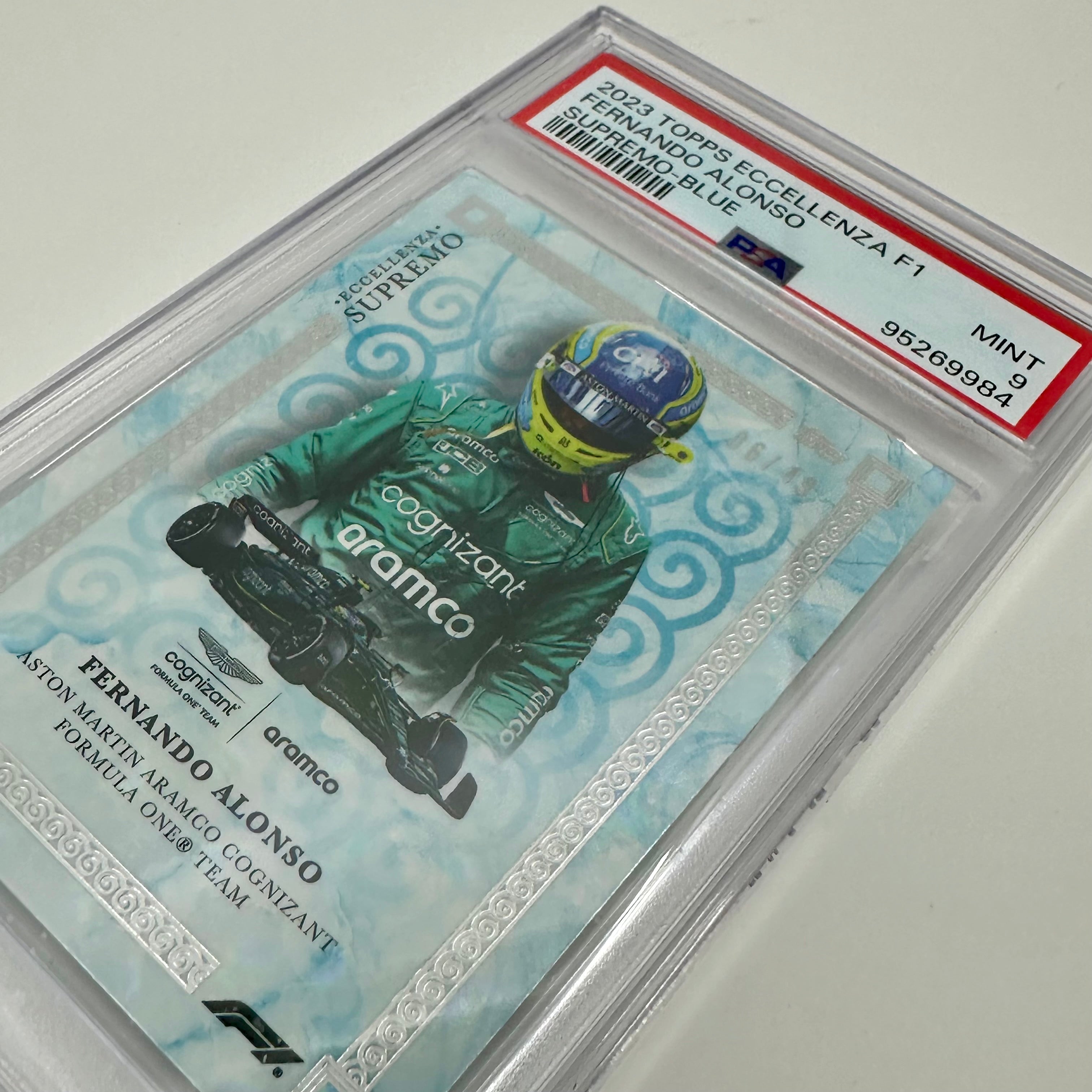 2023 Topps Eccellenza Supremo PSA 9 Fernando Alonso #06/49 Blue Trading Card - Perfect for Collectors, Sports Memorabilia Enthusiasts & Formula 1 Fans