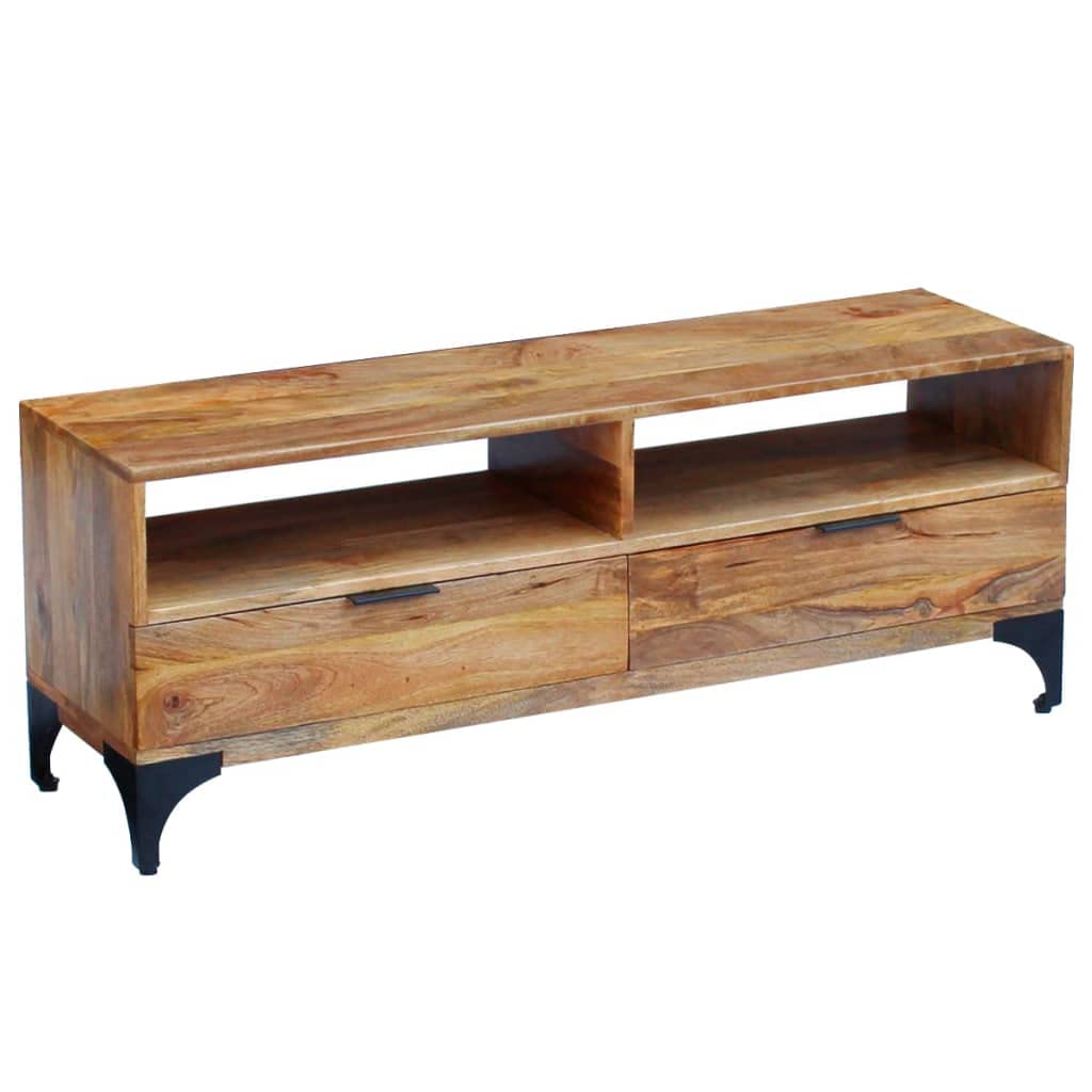 Premium Mango Wood TV Stand for Living Room - 47.2