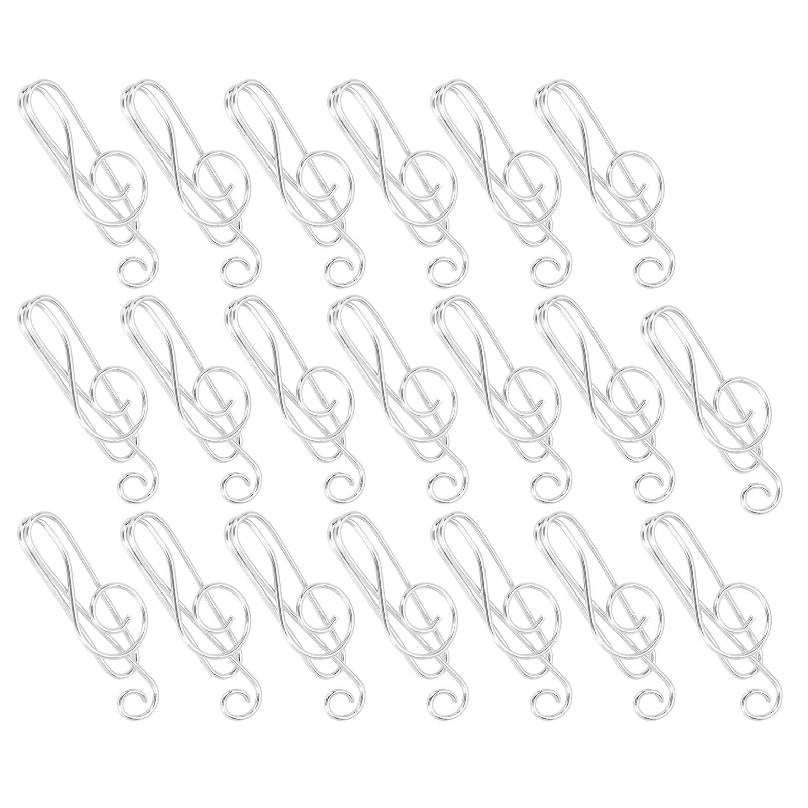 20Pcs Musical Note Paper Clips - Decorative Silver Page Markers for Books, Planners & File Organization | Cute Music Shape Bookmarks for Students, Office & Gift Giving