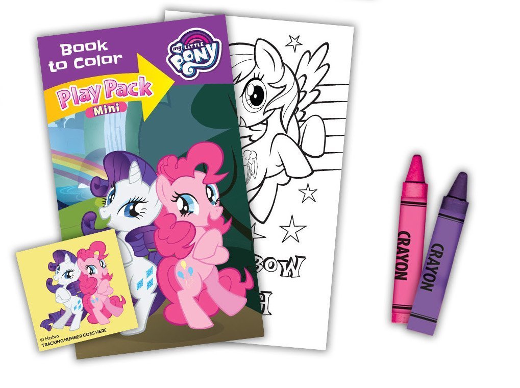 My Little Pony Classroom Prize Pack - 10 Mini Play Sets with Stickers, Coloring Books, Crayons & Temporary Tattoos | Perfect for Kids Party Favors, School Rewards & Birthday Gifts