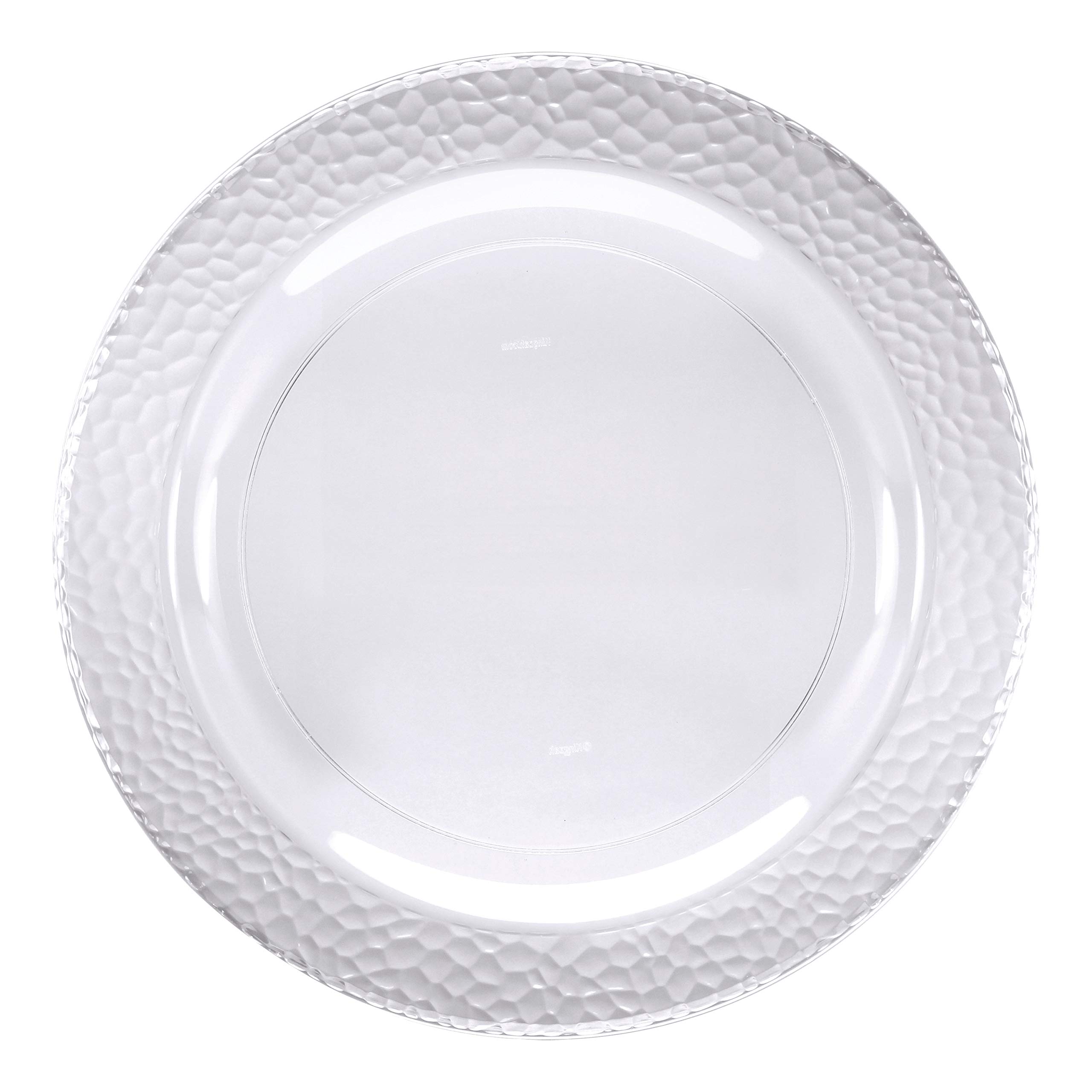10-Inch Clear Pebble Plastic Dinner Plates by Creative Converting – Durable & Stylish for Parties, Picnics, and Everyday Dining