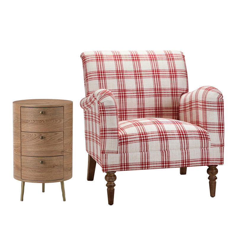 Sadie Upholstered Armchair with Side Table - 2 Piece Living Room Furniture Set for Small Spaces, Apartments & Cozy Reading Nooks
