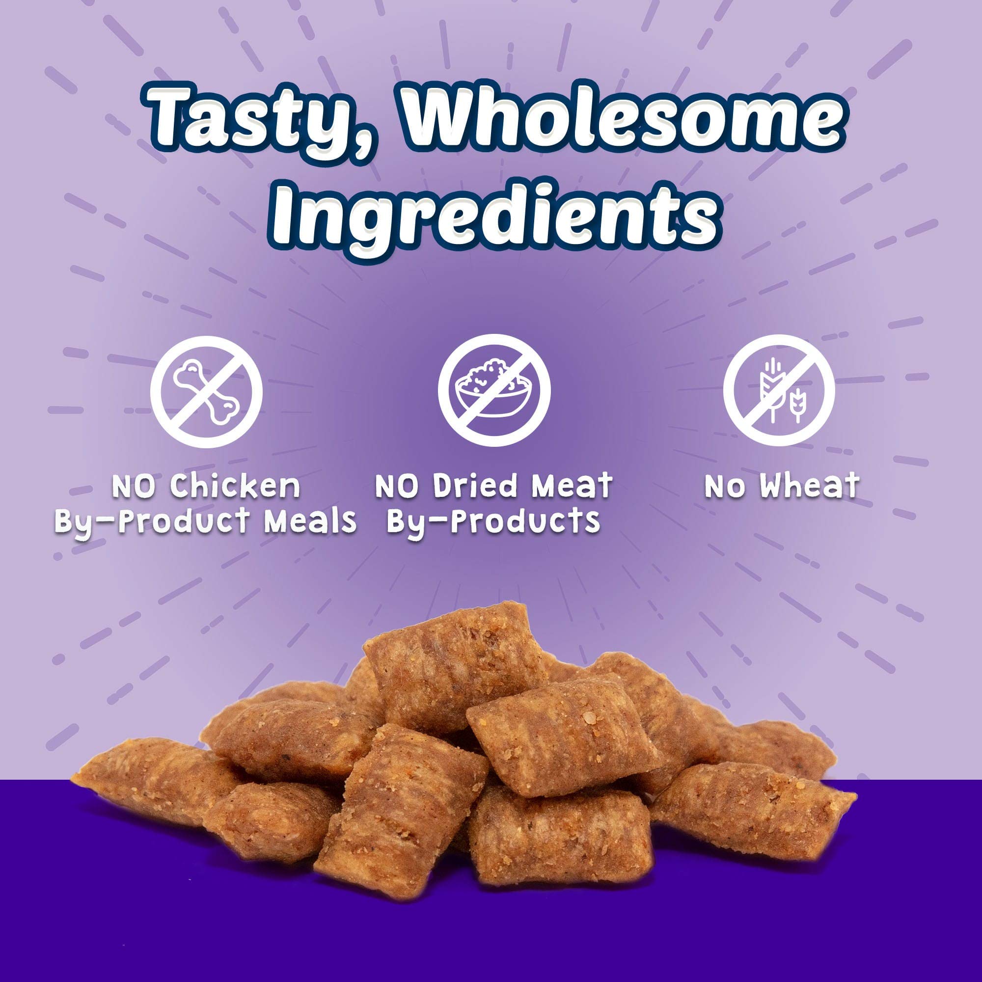 Blue Buffalo Bursts Crunchy Cat Treats - Chicken Liver & Beef Flavor (6 Pack, 2-oz Bags) | High-Protein Snacks for Indoor & Outdoor Cats | Perfect for Training, Rewards & Bonding Time