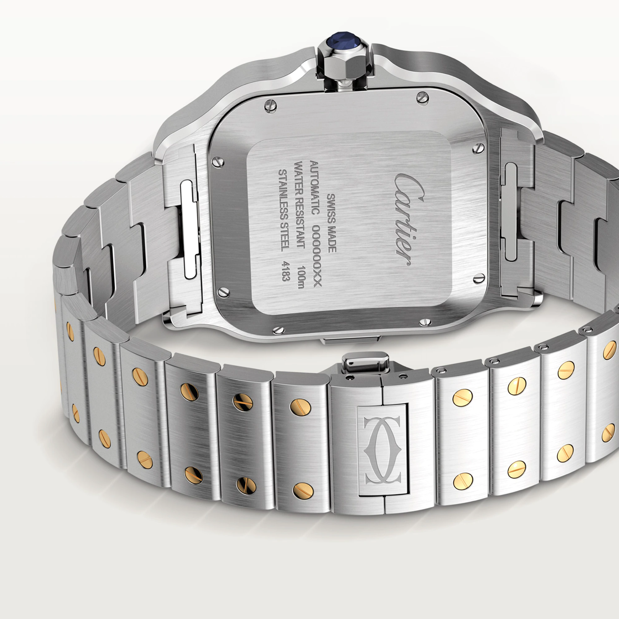 Cartier Santos Chronograph Men's Watch - Stainless Steel & 18K Yellow Gold Luxury Timepiece for Business, Gifts & Special Occasions