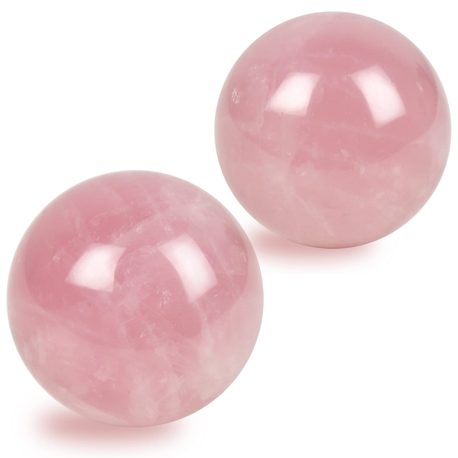 1.57 Inch Feng Shui Stone Baoding Balls - Chinese Health Exercise Stress Relief Balls with Gift Box (Pink) - Perfect for Meditation, Office Stress Relief & Traditional Chinese Wellness Practice