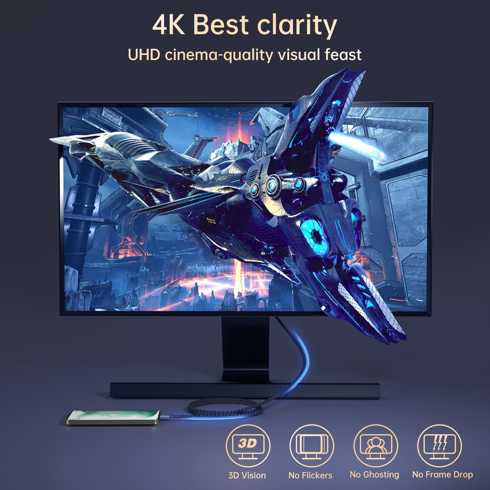 2-Pack USB C to USB C Cable 1FT - 20Gbps High Speed Data Transfer, 100W Fast Charging, 4K Video Support - Compatible with iPhone 15 Pro, MacBook, iPad, Dell, LG, ARZOPA Monitors, LaCie SSD - Perfect for Home, Office & Travel Charging & Data Sync