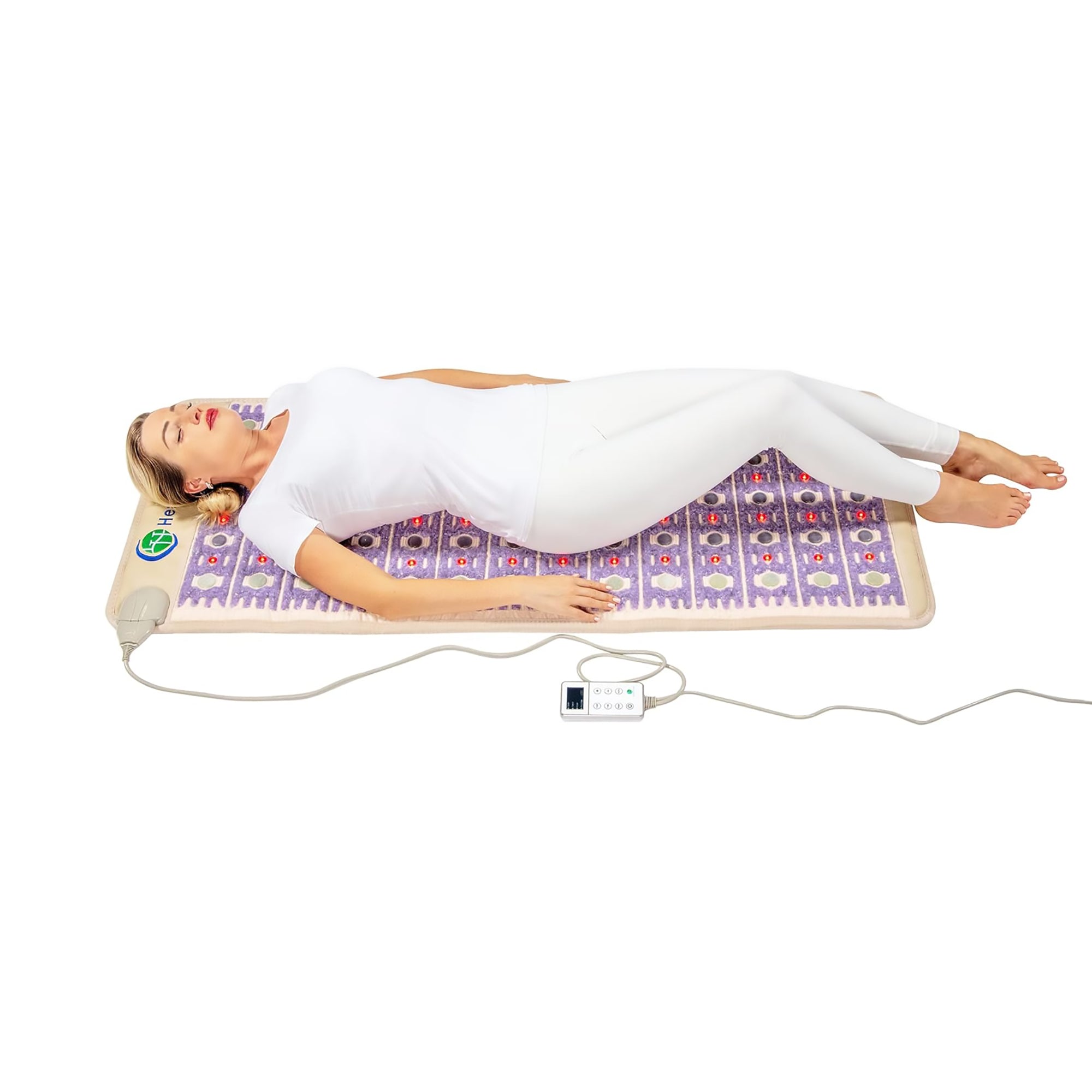 HealthyLine TAJ Mat Full Short 6024 Firm - Photon PEMF Therapy Mat with Infrared Heat for Pain Relief & Relaxation - Perfect for Home Use, Yoga, and Physical Therapy
