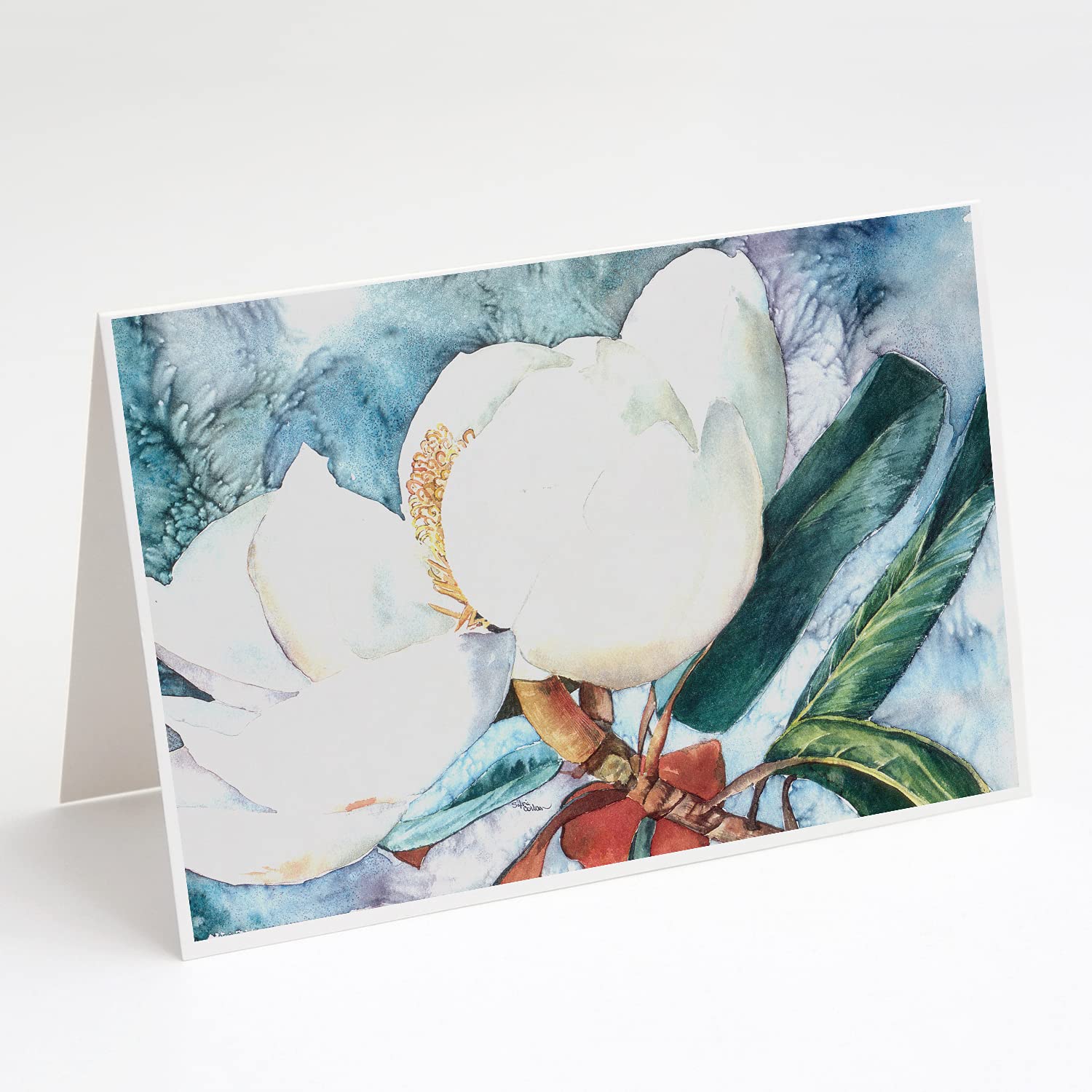 Magnolia Greeting Cards Set of 8 with Envelopes | Blank A7 Note Cards 5x7 | Floral Stationery for Thank You Notes, Wedding Invitations & Special Occasions