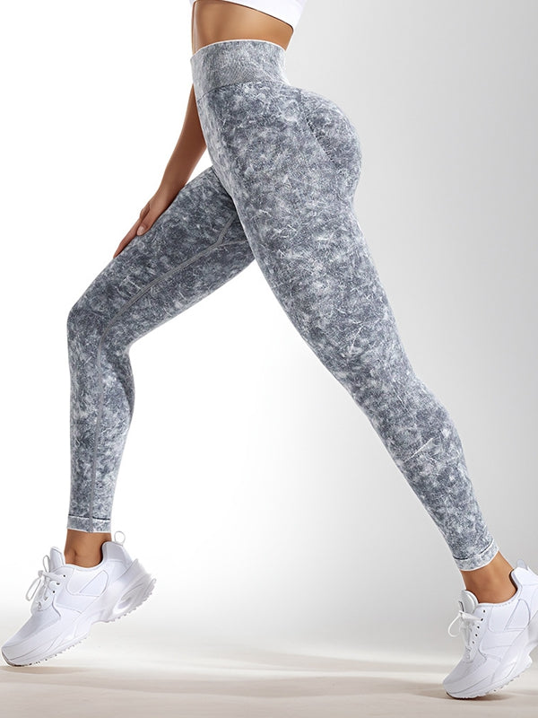ZASUWA Women's High Waisted Seamless Denim Scrunch Butt Lifting Leggings - Tummy Control Yoga Pants for Workout, Running & Casual Wear