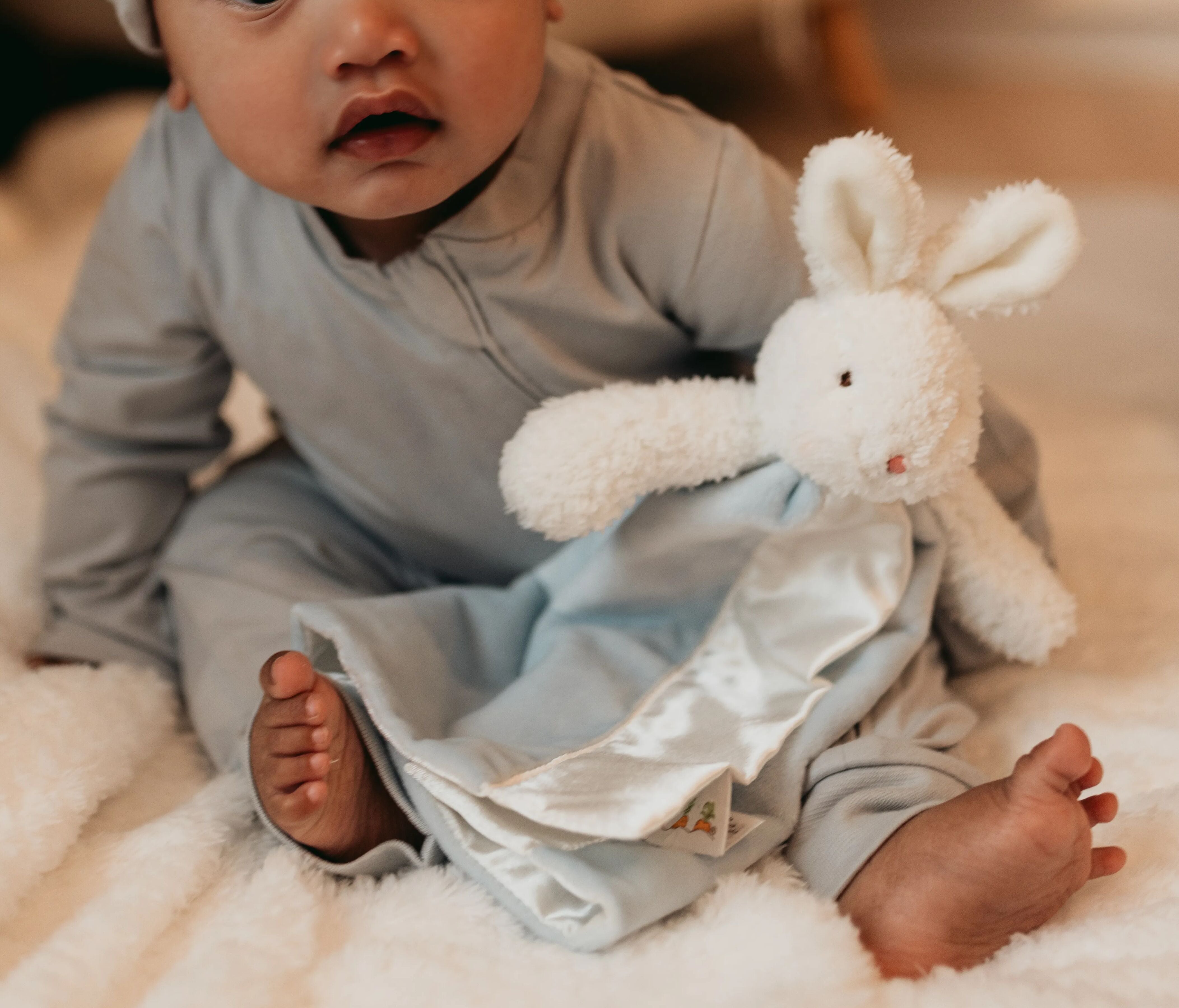 Somebunny Loves You! Blue Bud Gift Set - Perfect for Valentine's Day, Anniversary & Birthday Presents