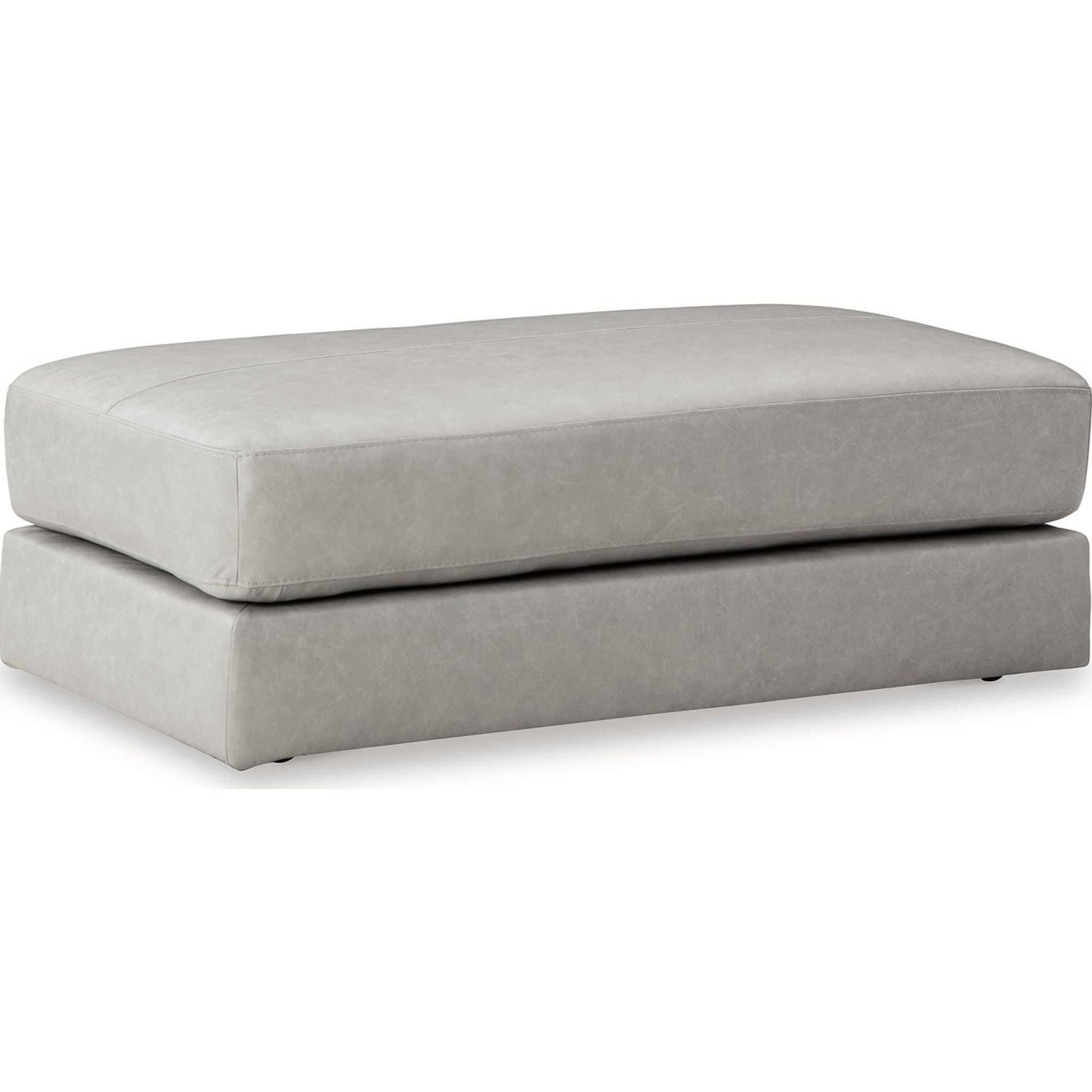 Amiata Oversized Accent Ottoman - Large Tufted Storage Footstool, Glacier Blue - Perfect for Living Room, Bedroom & Home Decor