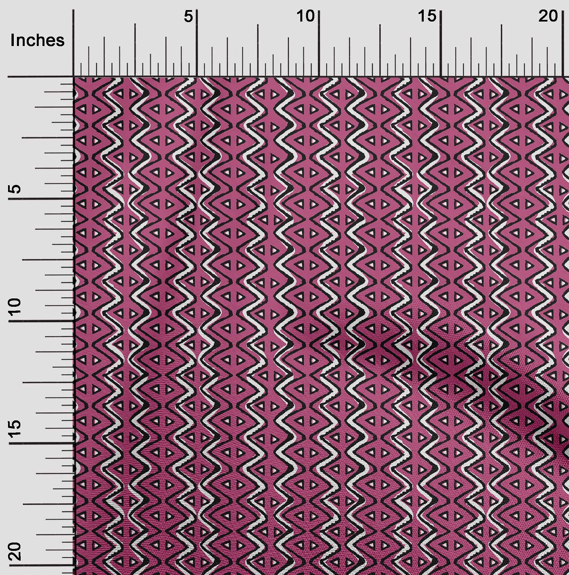 oneOone Velvet Pink Fabric Block Dress Material - 58 Inch Wide Print Fabric by The Yard | Perfect for DIY Dresses, Home Decor & Craft Projects