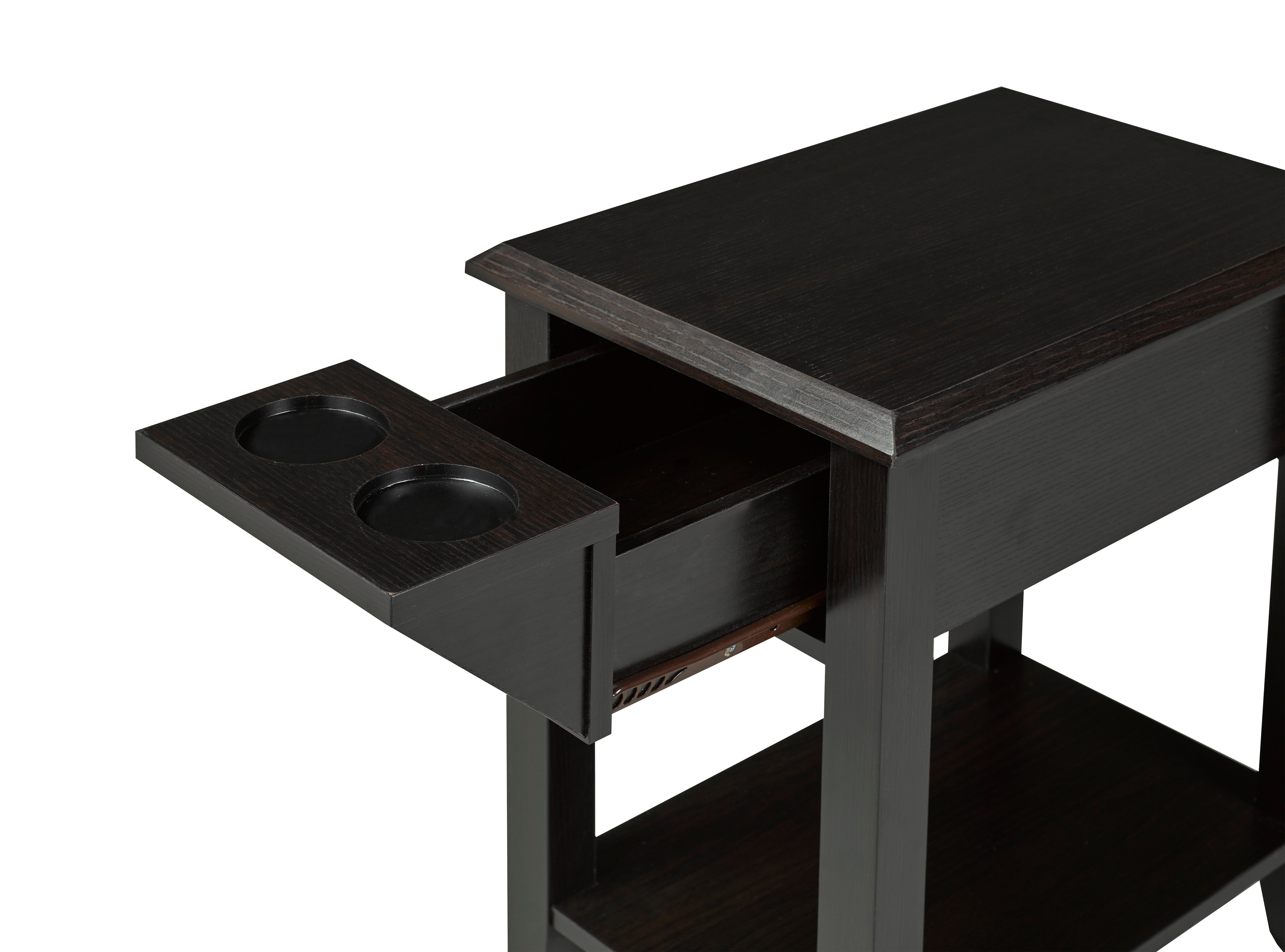Modern Black Accent Table - Stylish Side Table for Living Room, Bedroom & Office - Perfect for Decor, Storage & Display