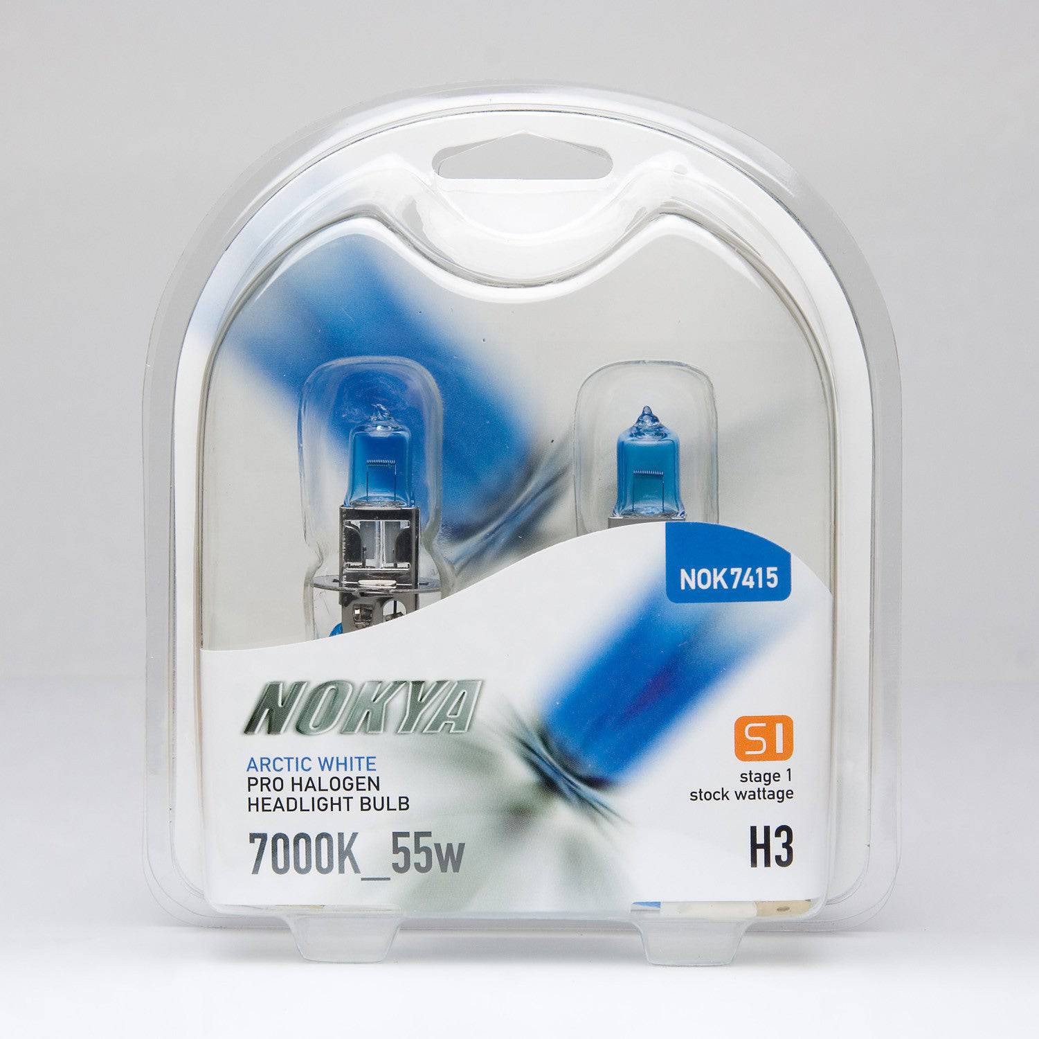 Nokya Arctic White H3 Light Bulbs 7000K 55W - Super Bright Xenon Replacement Bulbs for Cars, Trucks & SUVs - Perfect for Night Driving & Fog Lights