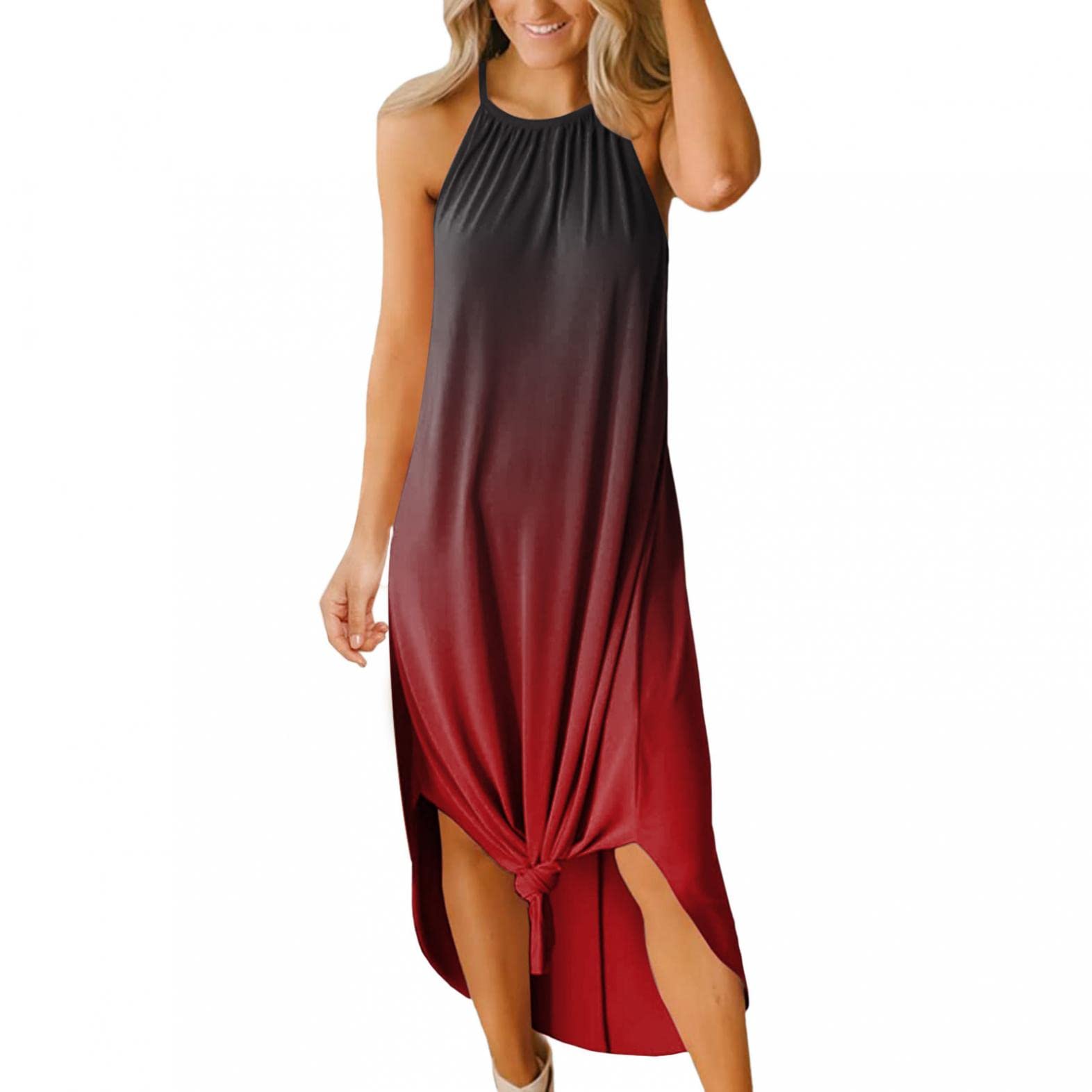 2023 Women's Maxi Dress - Summer Casual Bohemian Beach Party Midi Dress with Vintage Floral Print | Perfect for Vacations, Weddings & Outdoor Events