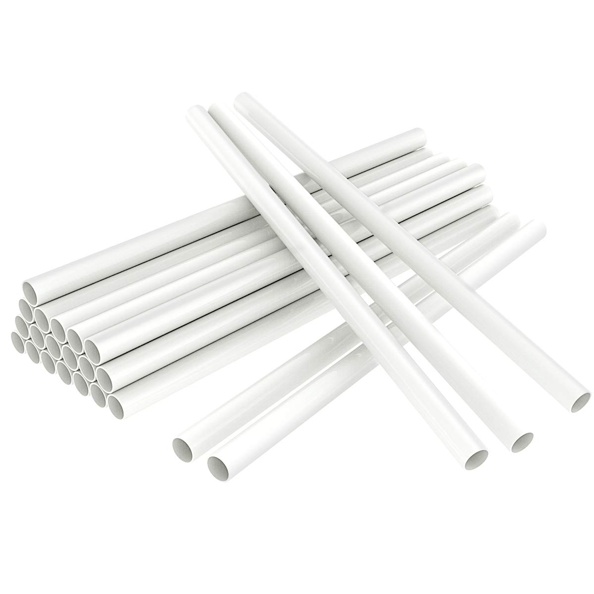 White Plastic Cake Dowel Rods for Tiered Cake Construction - 0.4 Inch Diameter, 9.5 Inch Length - Sturdy Support for Wedding, Birthday & Special Occasion Cakes - Perfect for Professional Bakers & Home Bakers