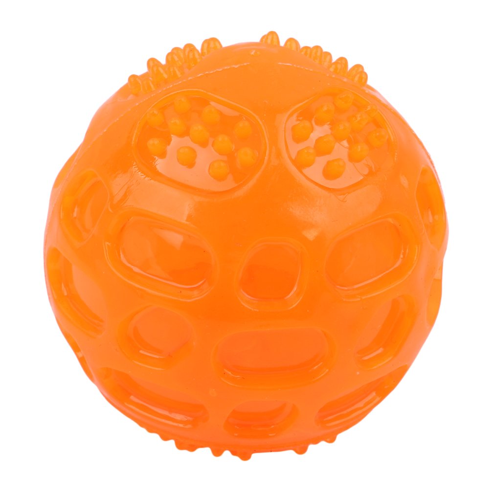 Durable Squeaky Dog Balls for Small Dogs - Indestructible Chew Toy for Pet Training & Exercise - Orange - Perfect for Fetch, Playtime & Interactive Training