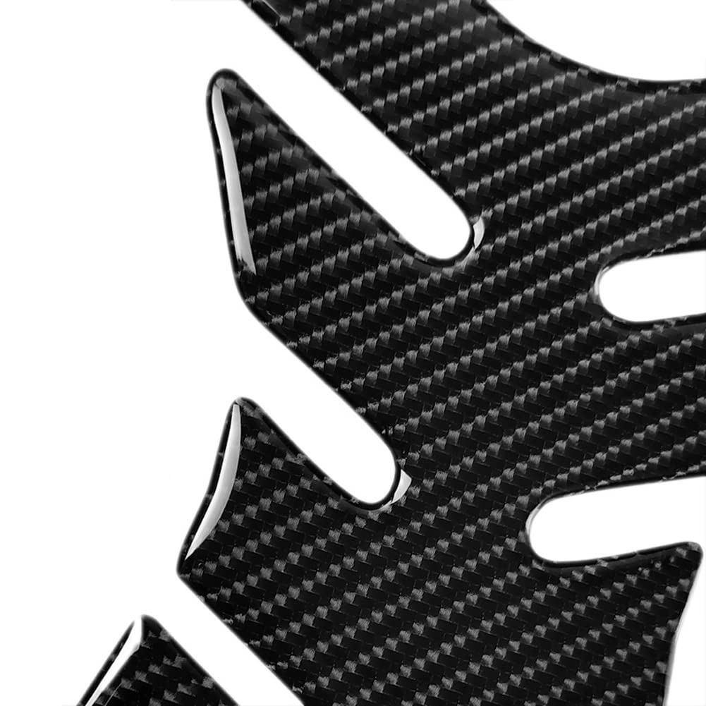 Carbon Fiber 3D Motorcycle Tank Pad Protector - Universal Gas/Oil Fuel Tank Sticker - Scratch Resistant Decal for Harley, Yamaha, Honda - Perfect for Cruiser & Sport Bike Protection