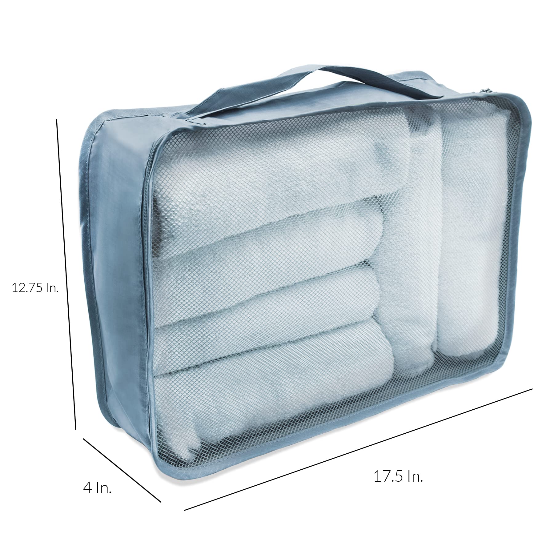 Rolling Nomad Multi-Purpose Packing Cubes - Lightweight & Expandable Mesh Travel Organizers with Compression Bags | Perfect for Suitcase Organization, Business Trips & Vacation Packing Essentials