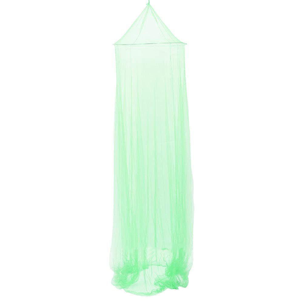 VOSAREA Lace Mosquito Net Bed Canopy - Elegant Conical Dome Curtain for Queen/King Size Beds (Green) | Perfect for Bedroom Decor & Mosquito Protection in Summer